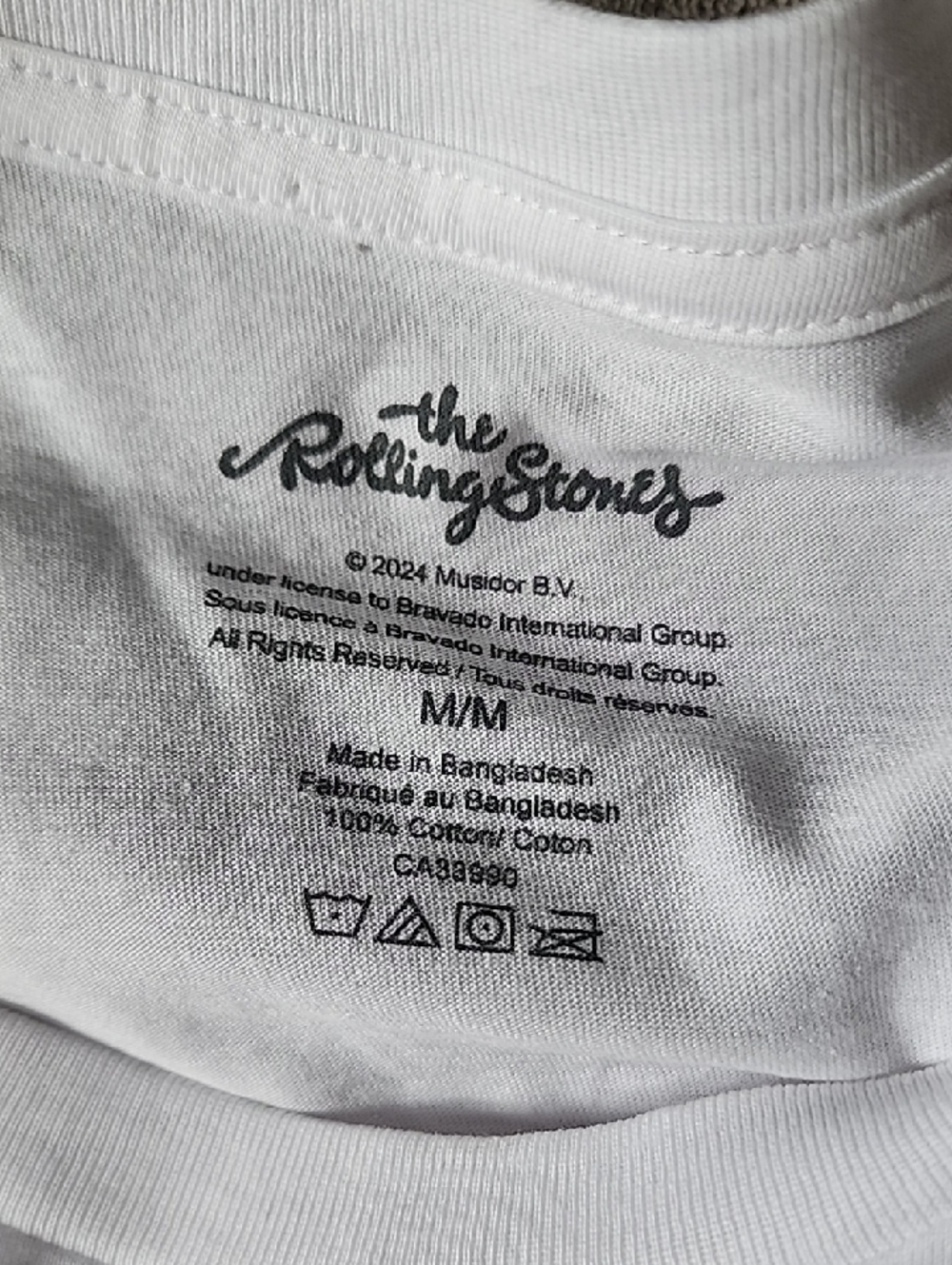 The Rolling Stones White Logo Tag Print Tee - White